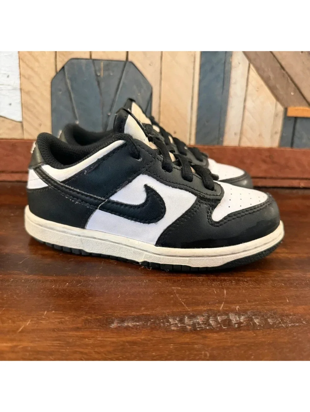 Nike Dunk Low Panda TD White Black Sneakers Size 10C